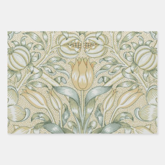 William Morris Lily en Granaatappel Bloem Classic Inpakpapier Vel (Voorkant)