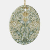 William Morris Lily en Granaatappel Bloem Classic Keramisch Ornament (Rechts)