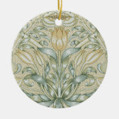 William Morris Lily en Granaatappel Bloem Classic Keramisch Ornament (Voorkant)
