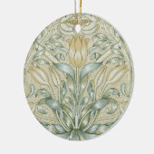 William Morris Lily en Granaatappel Bloem Classic Keramisch Ornament (Links)