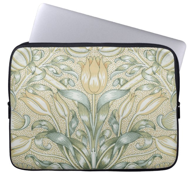 William Morris Lily en Granaatappel Bloem Classic Laptop Sleeve (Voorkant)