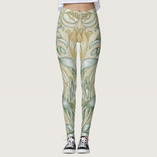 William Morris Lily en Granaatappel Bloem Classic Leggings (Voorkant)
