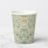 William Morris Lily en Granaatappel Bloem Classic Papieren Bekers (Achterkant)
