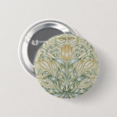 William Morris Lily en Granaatappel Bloem Classic Ronde Button 5,7 Cm (Voorkant /achterkant)