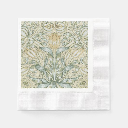 William Morris Lily en Granaatappel Bloem Classic Servet (Voorkant)