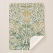 William Morris Lily en Granaatappel Bloem Classic Sherpa Deken (Voorkant)