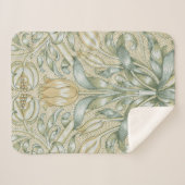 William Morris Lily en Granaatappel Bloem Classic Sherpa Deken (Voorkant (horizontaal))