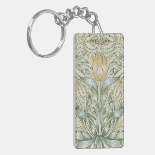 William Morris Lily en Granaatappel Bloem Classic Sleutelhanger (Voorkant Links)