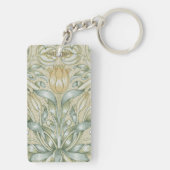 William Morris Lily en Granaatappel Bloem Classic Sleutelhanger (achterkant)