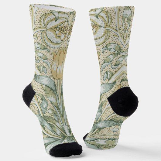 William Morris Lily en Granaatappel Bloem Classic Sokken (Gebogen)
