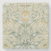 William Morris Lily en Granaatappel Bloem Classic Stenen Onderzetter (Voorkant)