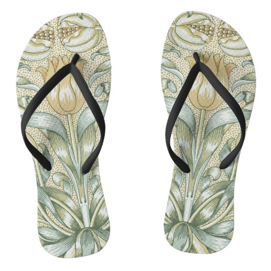 William Morris Lily en Granaatappel Bloem Classic Teenslippers (Voetbed)