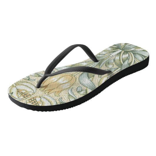 William Morris Lily en Granaatappel Bloem Classic Teenslippers (Schuin)