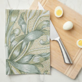 William Morris Lily en Granaatappel Bloem Classic Theedoek (Quarter Fold)