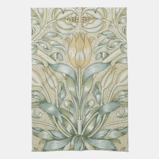 William Morris Lily en Granaatappel Bloem Classic Theedoek (Verticaal)