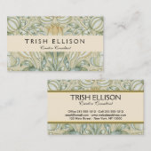 William Morris Lily en Granaatappel Bloem Classic Visitekaartje (Voorkant / Achterkant)