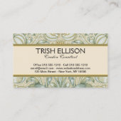 William Morris Lily en Granaatappel Bloem Classic Visitekaartje (Achterkant)