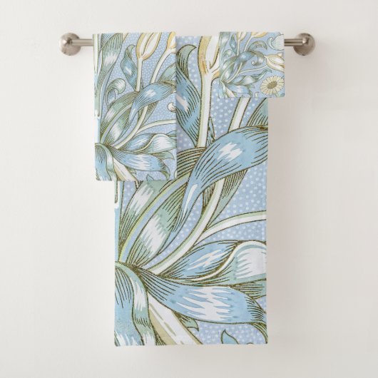 William Morris Lily en granaatappel Bloemenpatroon Bad Handdoek (Insitu)