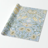 William Morris Lily en granaatappel Bloemenpatroon Cadeaupapier (Uitgerold)