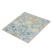 William Morris Lily en granaatappel Bloemenpatroon Tegeltje (Zijkant)