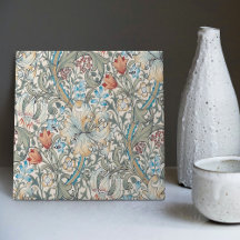 William Morris Lily Naadloos Bloemmotief