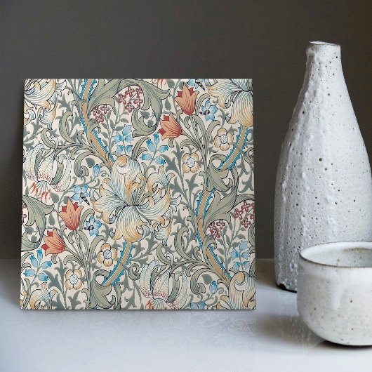 William Morris Lily Naadloze Bloemen Patroon Tegeltje