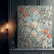 William Morris Lily Pattern Canvas Print