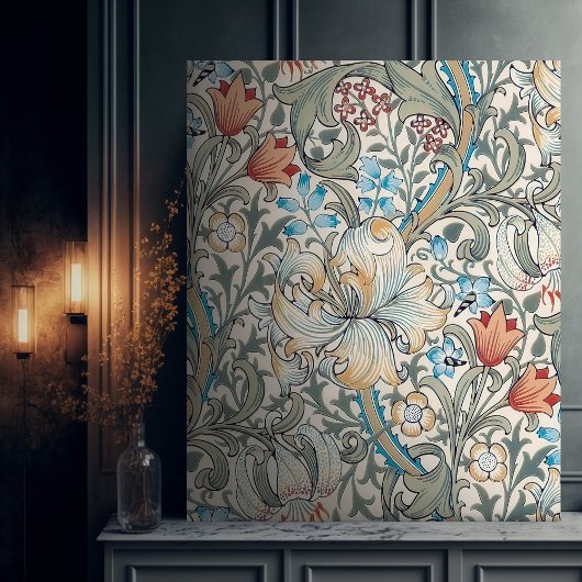 William Morris Lily  Pattern Canvas Print