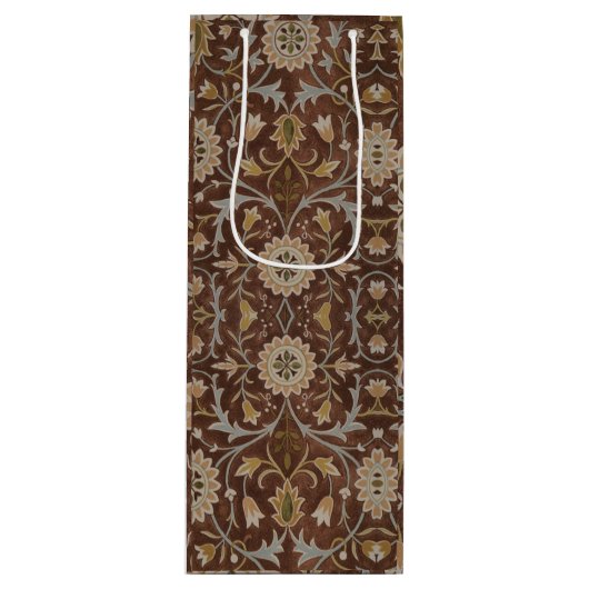 William Morris Little Flower Carpet Wijn Cadeautas (Voorkant)