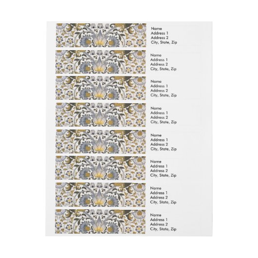 William Morris Lodden bloembloem Adreslabel Wikkel (Vel)