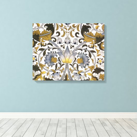 William Morris Lodden bloembloem Canvas Afdruk (Insitu (Houten vloer))