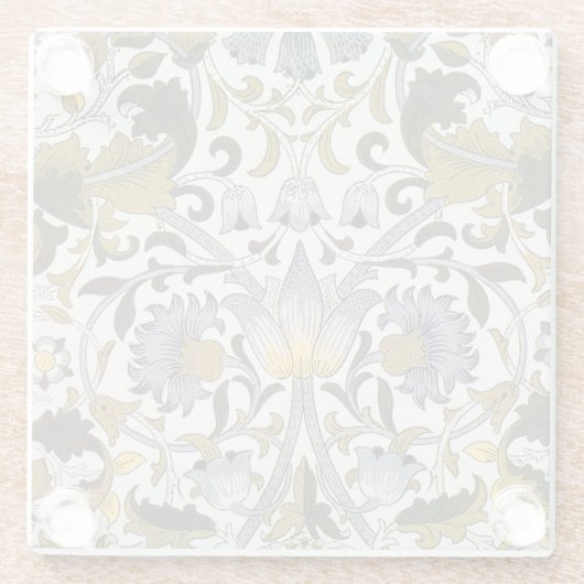 William Morris Lodden bloembloem Glazen Onderzetter (Achterkant)