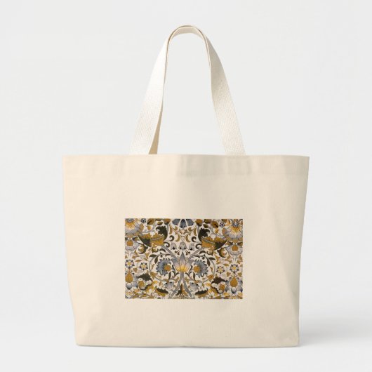 William Morris Lodden bloembloem Grote Tote Bag (Voorkant)