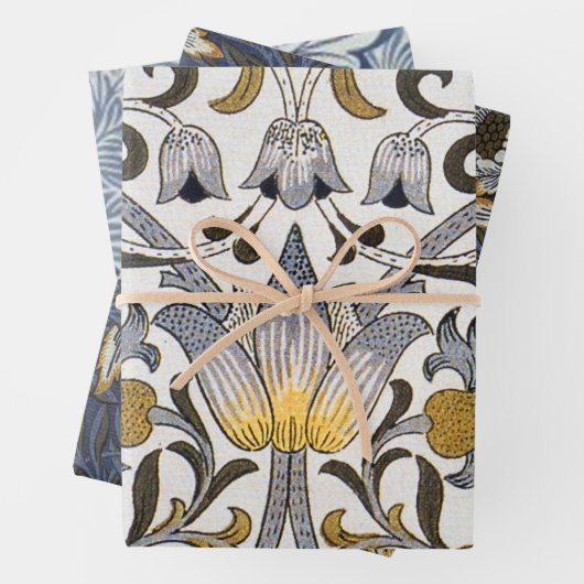 William Morris Lodden bloembloem Inpakpapier Vel (In situ)