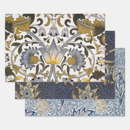 William Morris Lodden bloembloem Inpakpapier Vel (Set)