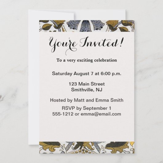 William Morris Lodden bloembloem Kaart (Voorkant)