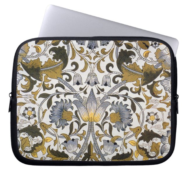 William Morris Lodden bloembloem Laptop Sleeve (Voorkant)