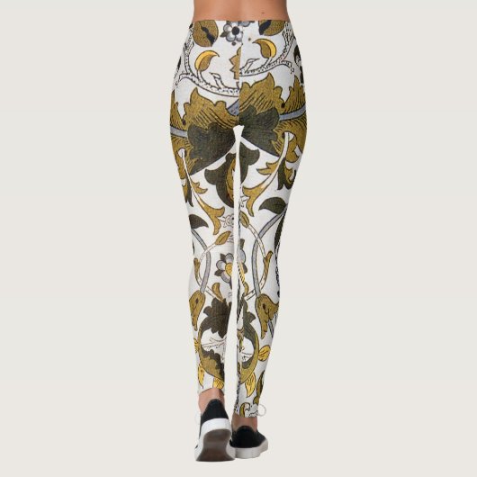 William Morris Lodden bloembloem Leggings (Achterkant)