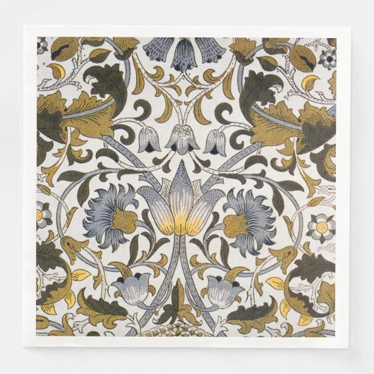William Morris Lodden bloembloem Servet (Voorkant)