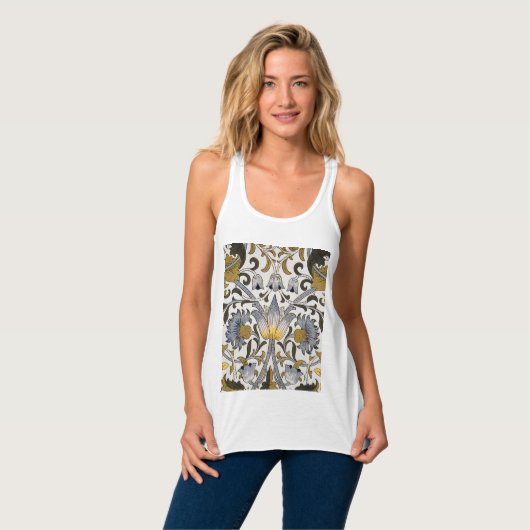 William Morris Lodden bloembloem Tanktop (Volledige Voorkant)