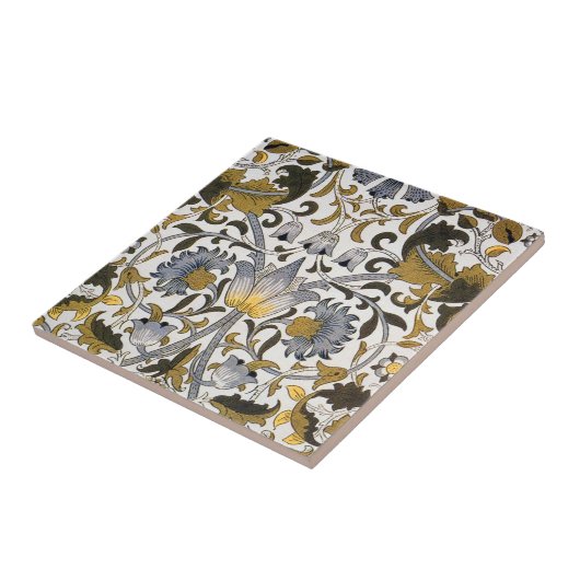 William Morris Lodden bloembloem Tegeltje (Zijkant)