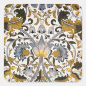 William Morris Lodden bloembloem Vierkante Sticker (Voorkant)