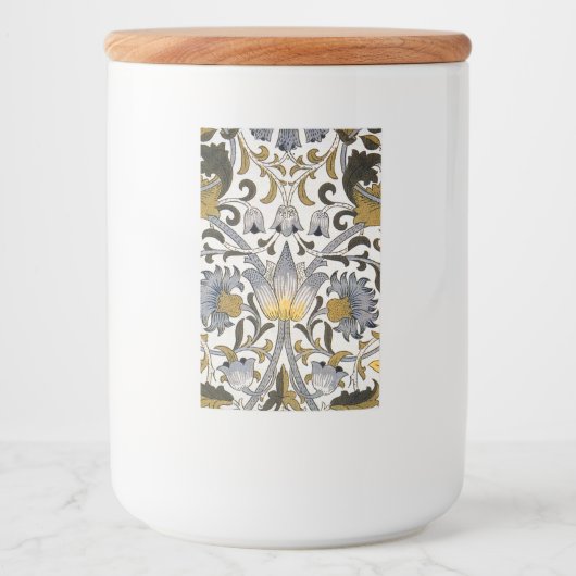 William Morris Lodden bloembloem Voedselcontainer Etiket (Voorkant)