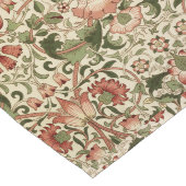 William Morris Lodden Bloemen Bladgroen Roze Lange Tafelloper (Hoek)
