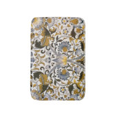 William Morris Lodden Bloempatroon: Blauwe Goud Badmat (Voorkant Verticaal)