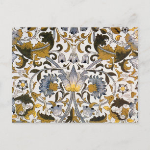 William Morris Lodden Bloempatroon: Blauwe Goud  Briefkaart