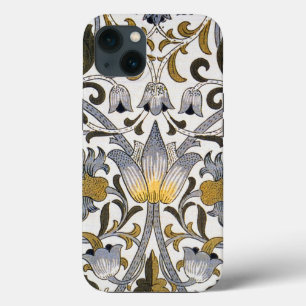 William Morris Lodden Bloempatroon: Blauwe Goud Case-Mate iPhone Case