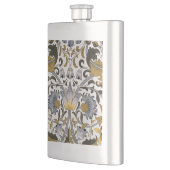William Morris Lodden Bloempatroon: Blauwe Goud Flacon (Links)