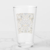 William Morris Lodden Bloempatroon: Blauwe Goud Glas (Achterkant)