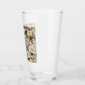 William Morris Lodden Bloempatroon: Blauwe Goud Glas (Links)